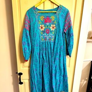 Gudrun Sjoden medium cotton embroidered tunic or dress